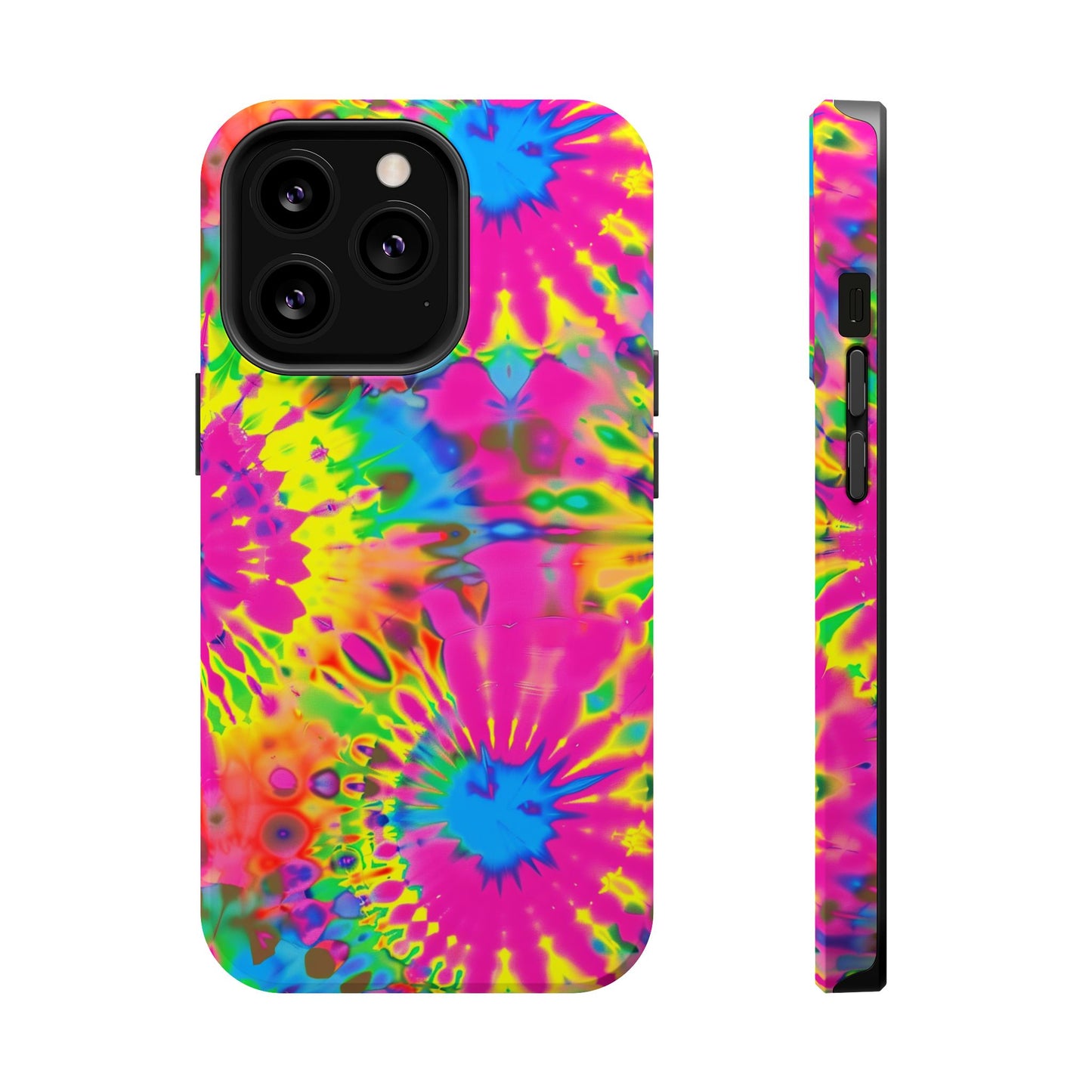 Neon Tie-Dye Burst MagSafe® Tough iPhone Case