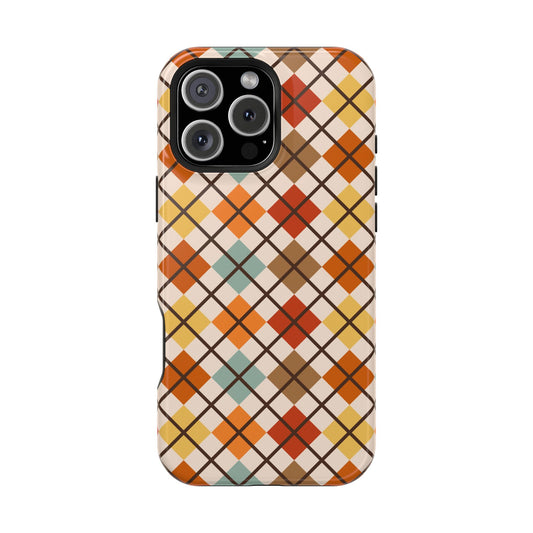 Autumn Argyle MagSafe® Tough iPhone Case