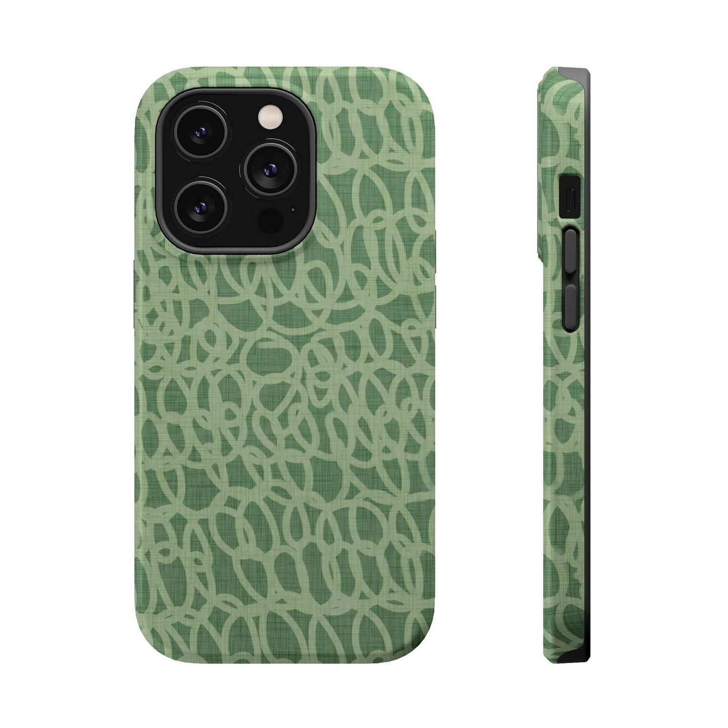 Sage Green Scribble Loops MagSafe® iPhone Tough Case
