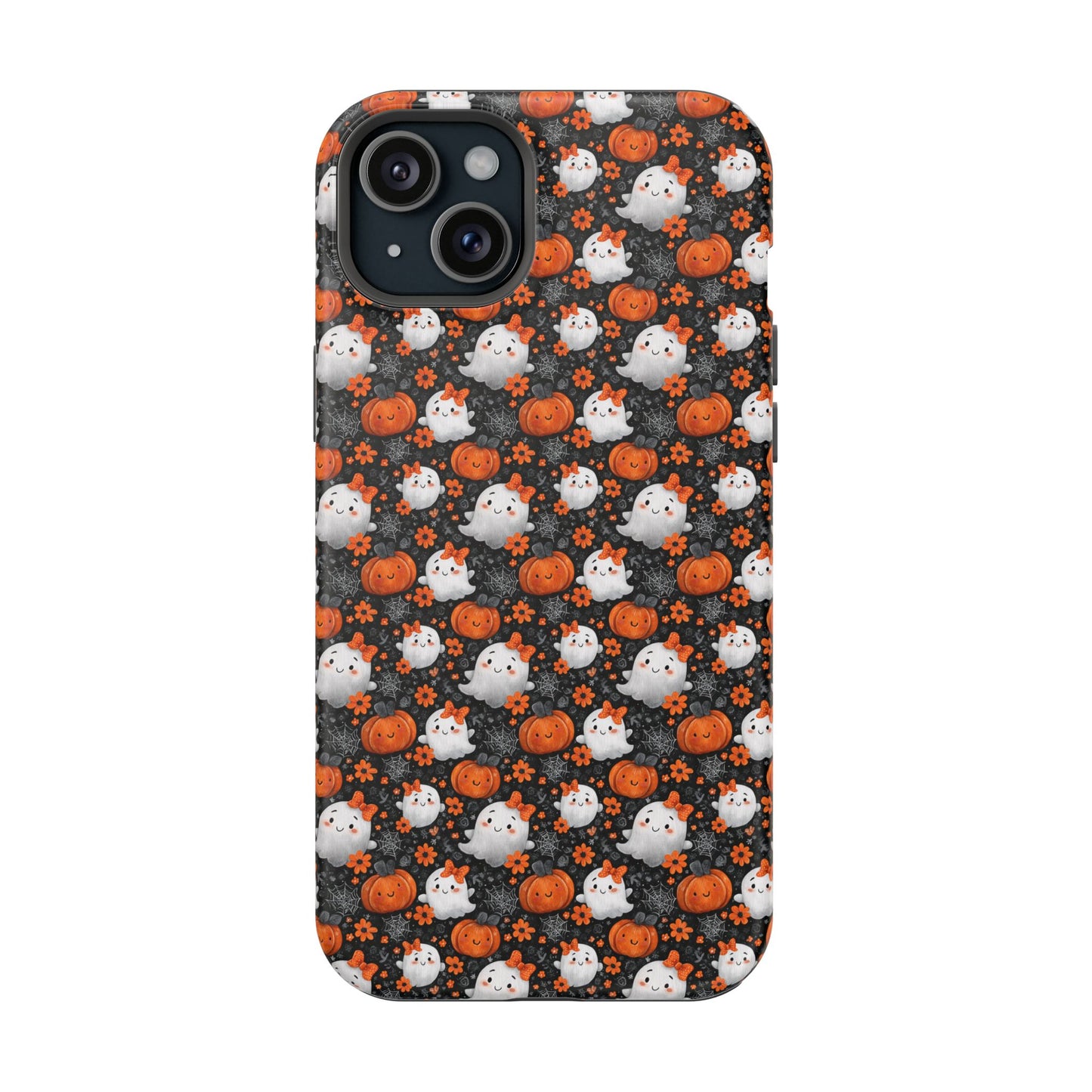 Cute Kawaii Lady Ghosts & Pumpkins MagSafe® iPhone Tough Case