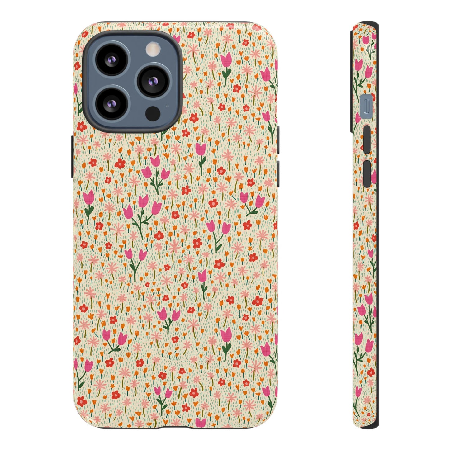 Vintage Cream Wildflower Meadow iPhone Tough Case