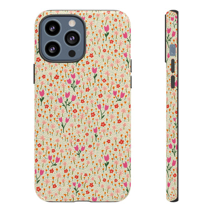 Vintage Cream Wildflower Meadow iPhone Tough Case