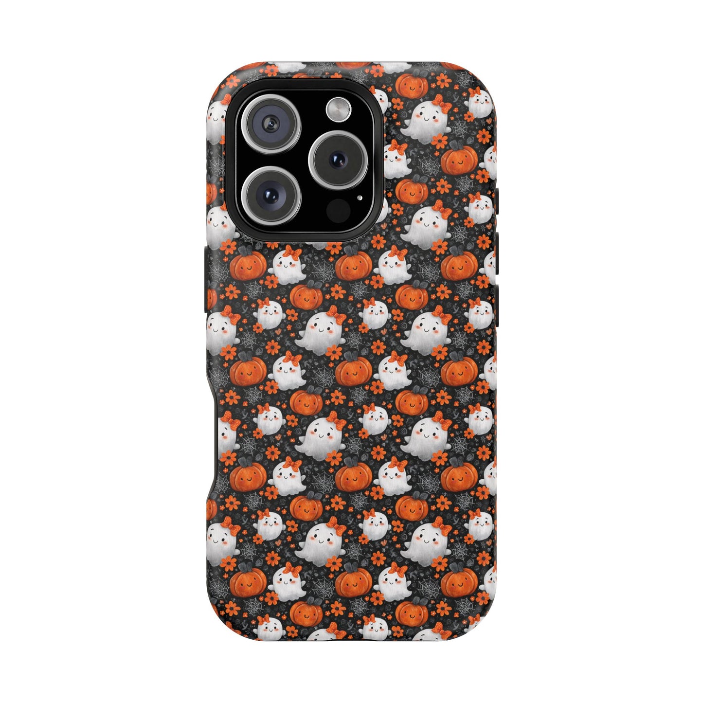 Cute Kawaii Lady Ghosts & Pumpkins MagSafe® iPhone Tough Case