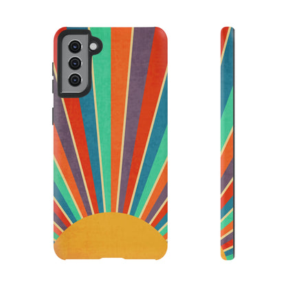 Retro Rainbow Sunburst Samsung Galaxy Tough Case