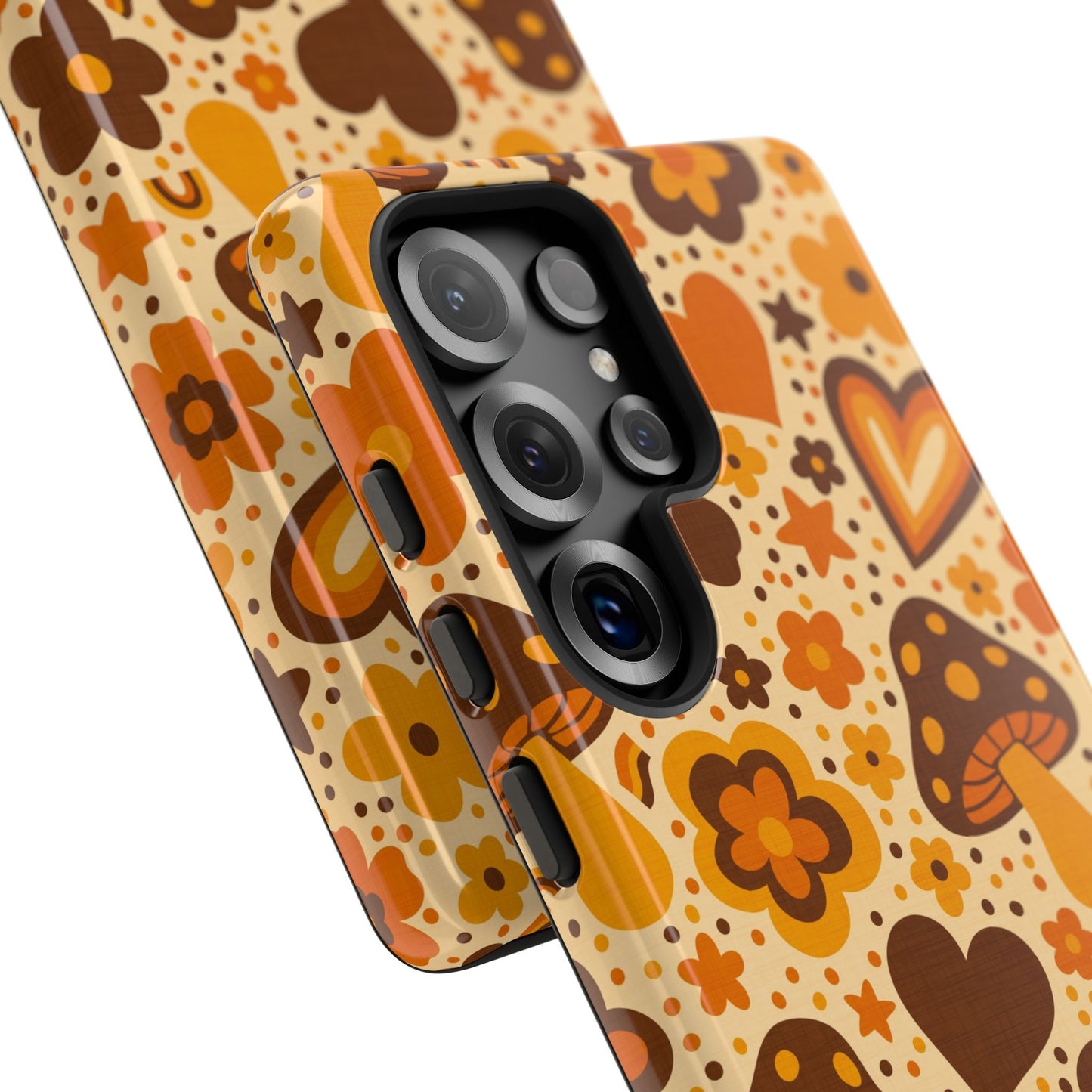 Groovy Harvest Mushrooms, Hearts and Flowers Samsung Galaxy Tough Case