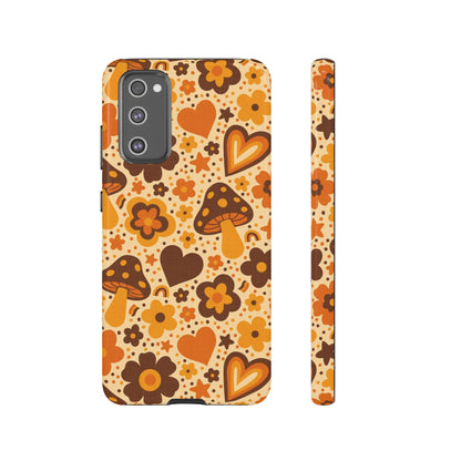 Groovy Harvest Mushrooms, Hearts and Flowers Samsung Galaxy Tough Case