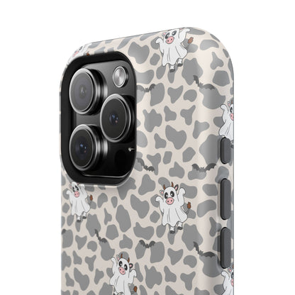 Gray Moo Ghosts & Bats MagSafe® iPhone Tough Case