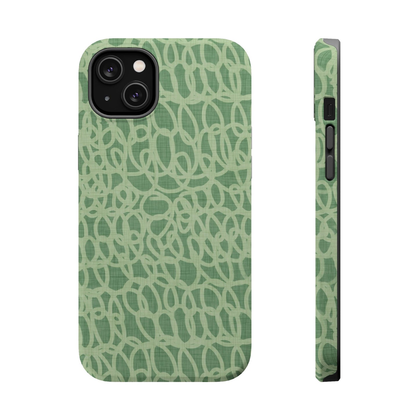 Sage Green Scribble Loops MagSafe® iPhone Tough Case