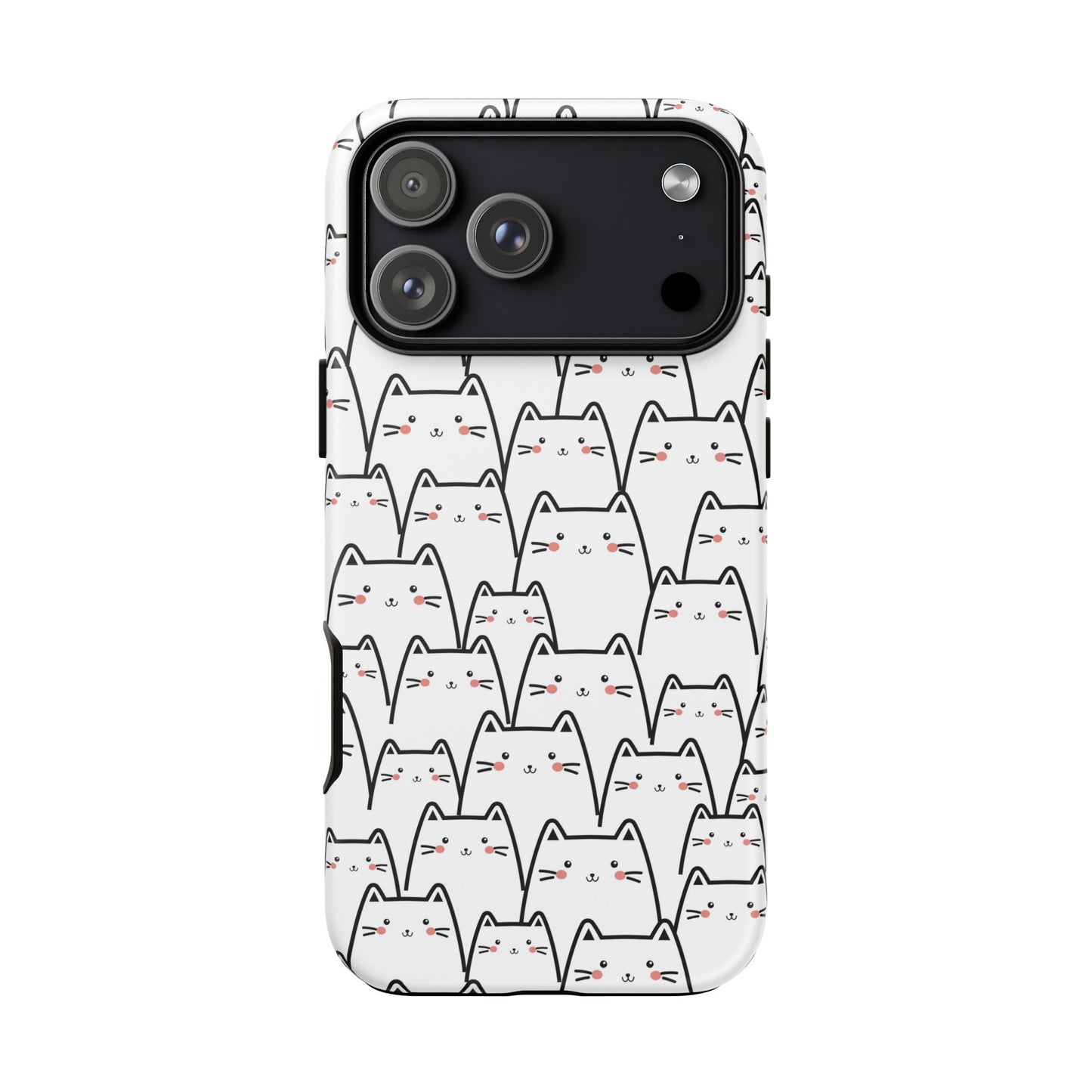 Kawaii Cat Crowd Tough iPhone Case
