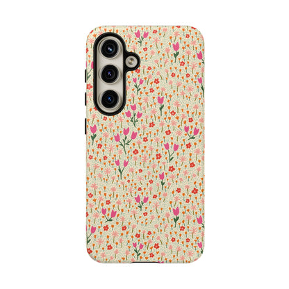 Vintage Cream Wildflower Meadow Samsung Galaxy Tough Case