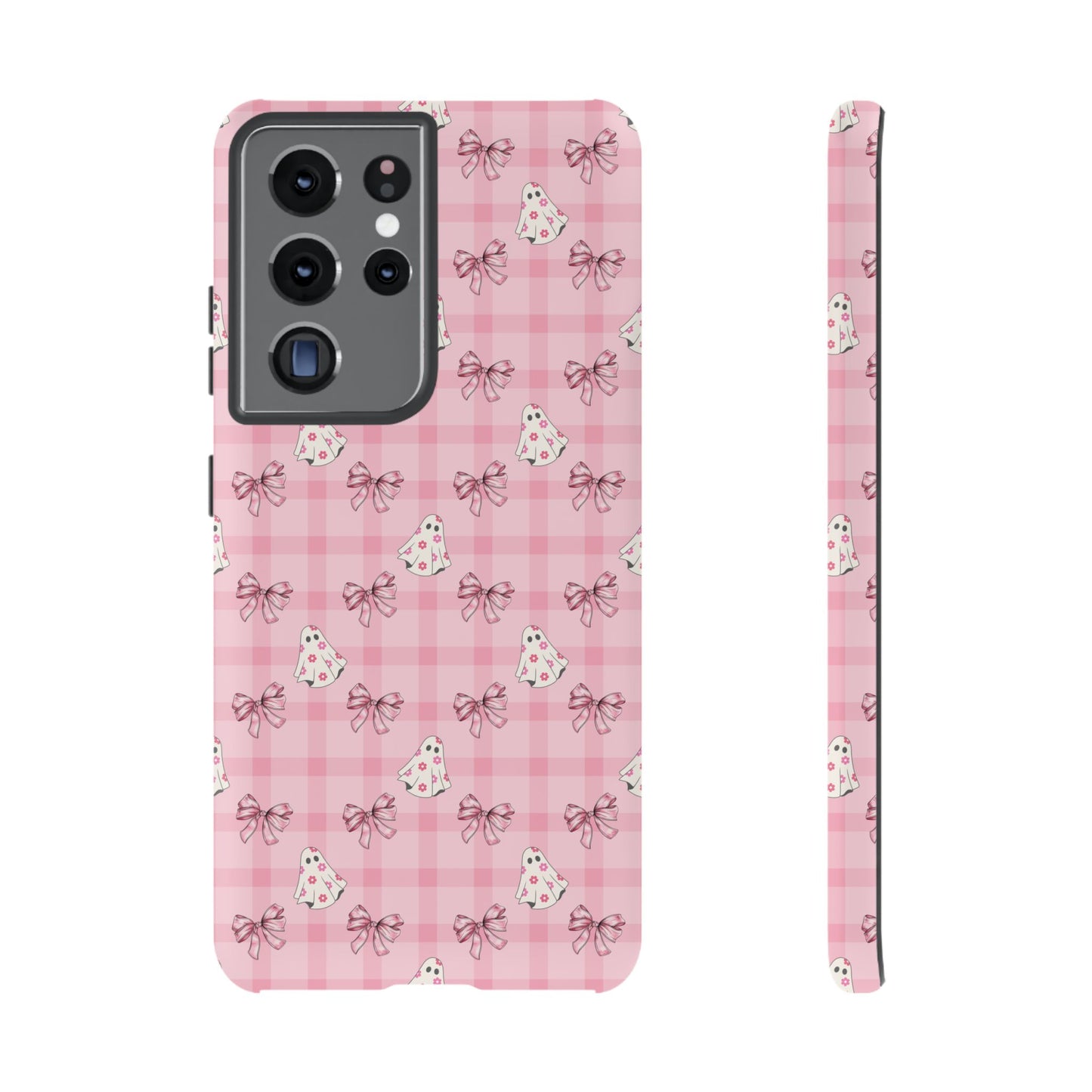 Pink Gingham Ghosts & Bows Samsung Galaxy Tough Case