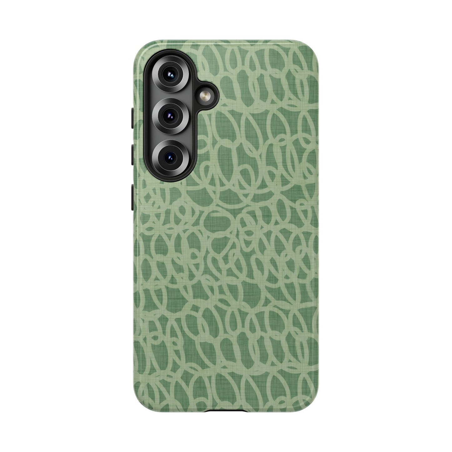 Sage Green Scribble Loops Samsung Galaxy Tough Case