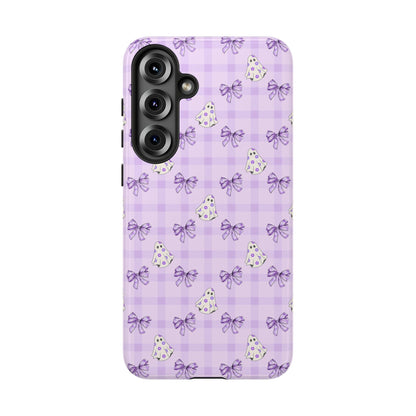 Purple Gingham Ghosts & Bows Samsung Galaxy Tough Case