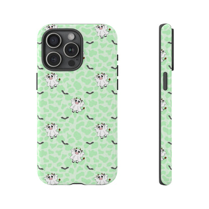Green Moo Ghosts & Bats iPhone Tough Case