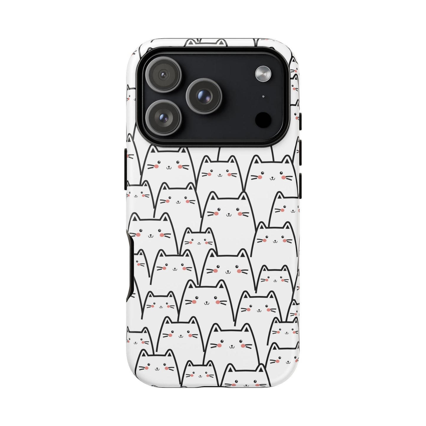 Kawaii Cat Crowd Tough iPhone Case