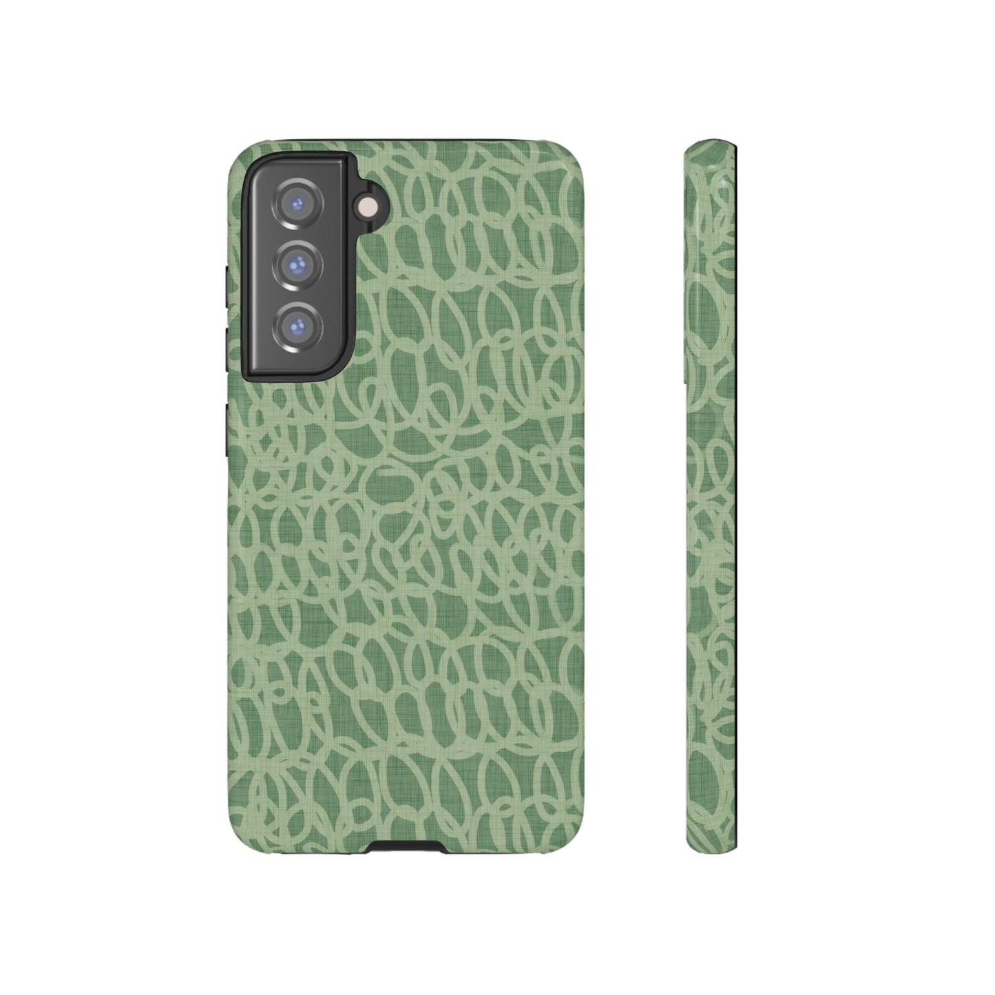 Sage Green Scribble Loops Samsung Galaxy Tough Case