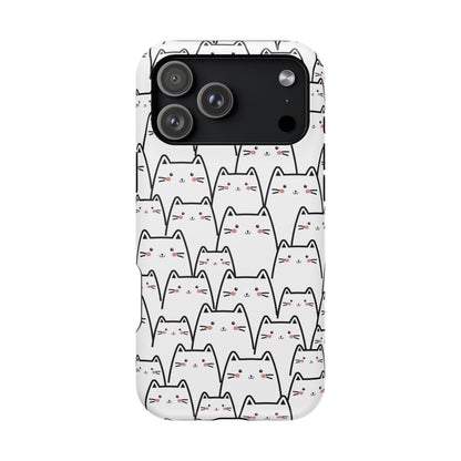 Kawaii Cat Crowd MagSafe® Tough iPhone Case