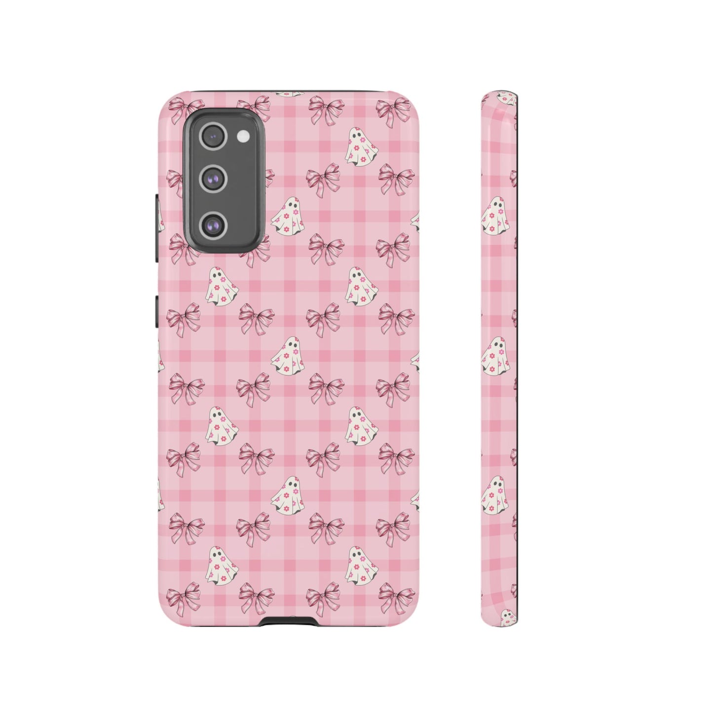 Pink Gingham Ghosts & Bows Samsung Galaxy Tough Case