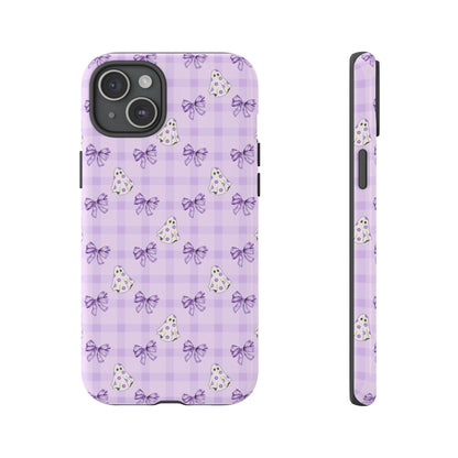 Purple Gingham Ghosts & Bows iPhone Tough Case