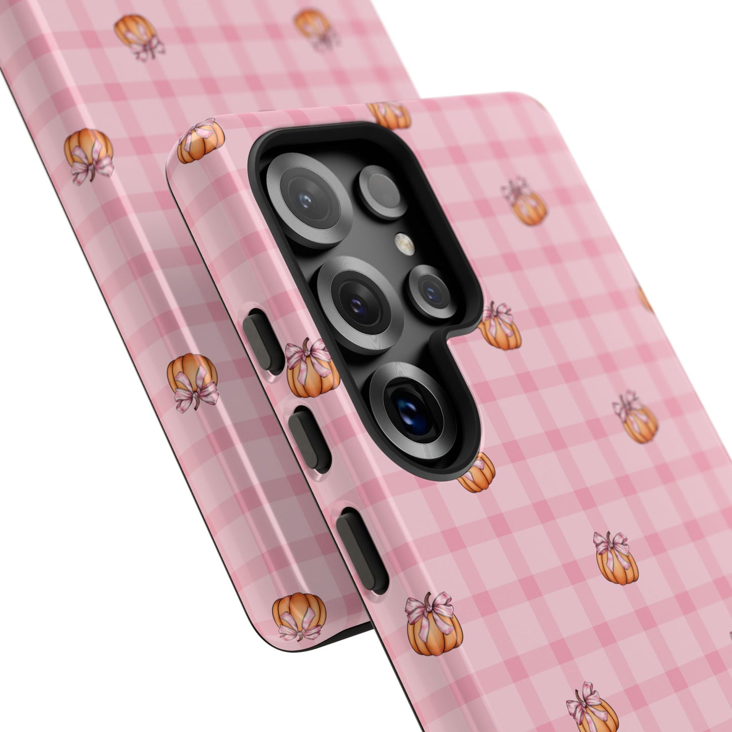 Pink Gingham Pumpkins Samsung Galaxy Tough Case