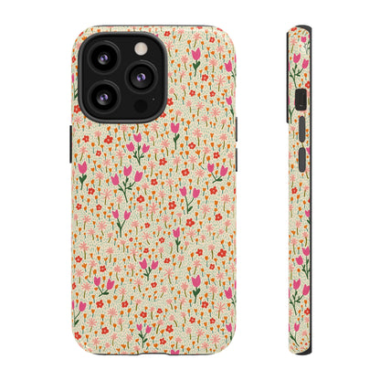 Vintage Cream Wildflower Meadow iPhone Tough Case