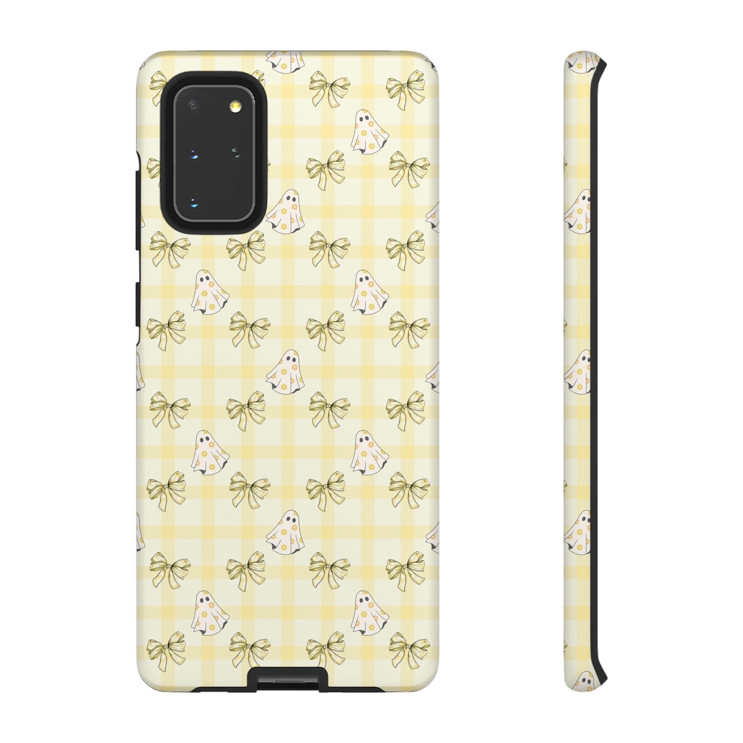 Yellow Gingham Ghosts & Bows Samsung Galaxy Tough Case