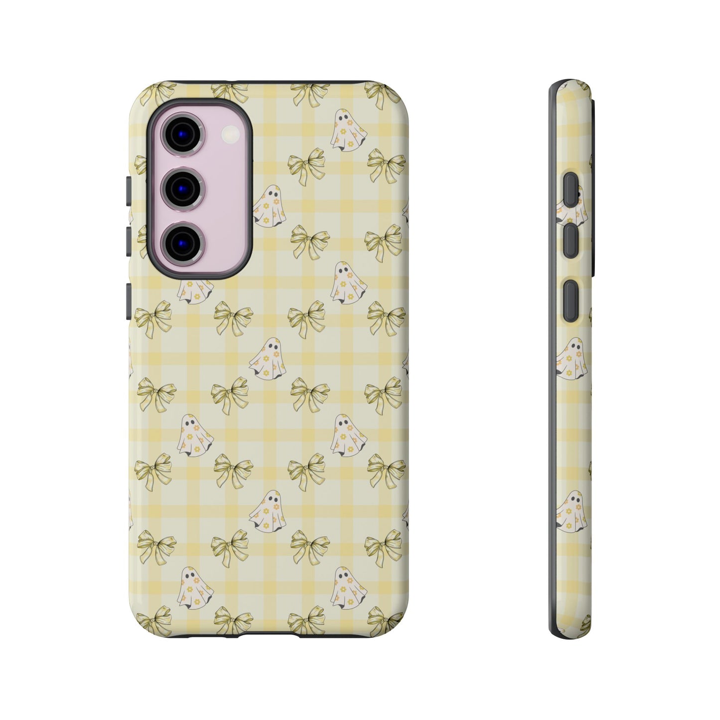 Yellow Gingham Ghosts & Bows Samsung Galaxy Tough Case