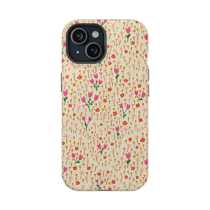 Vintage Cream Wildflower Meadow MagSafe® iPhoneTough  Case