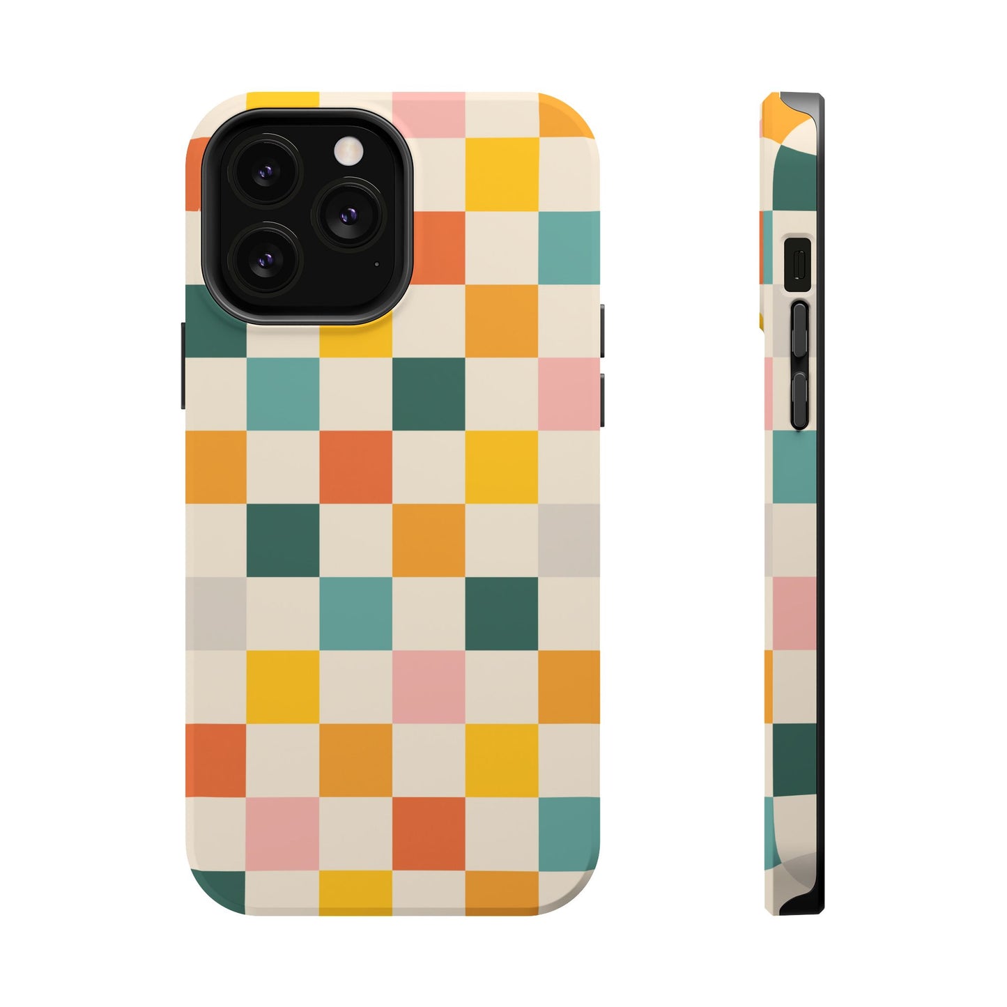 Retro 70s Gingham MagSafe® iPhone Tough Case