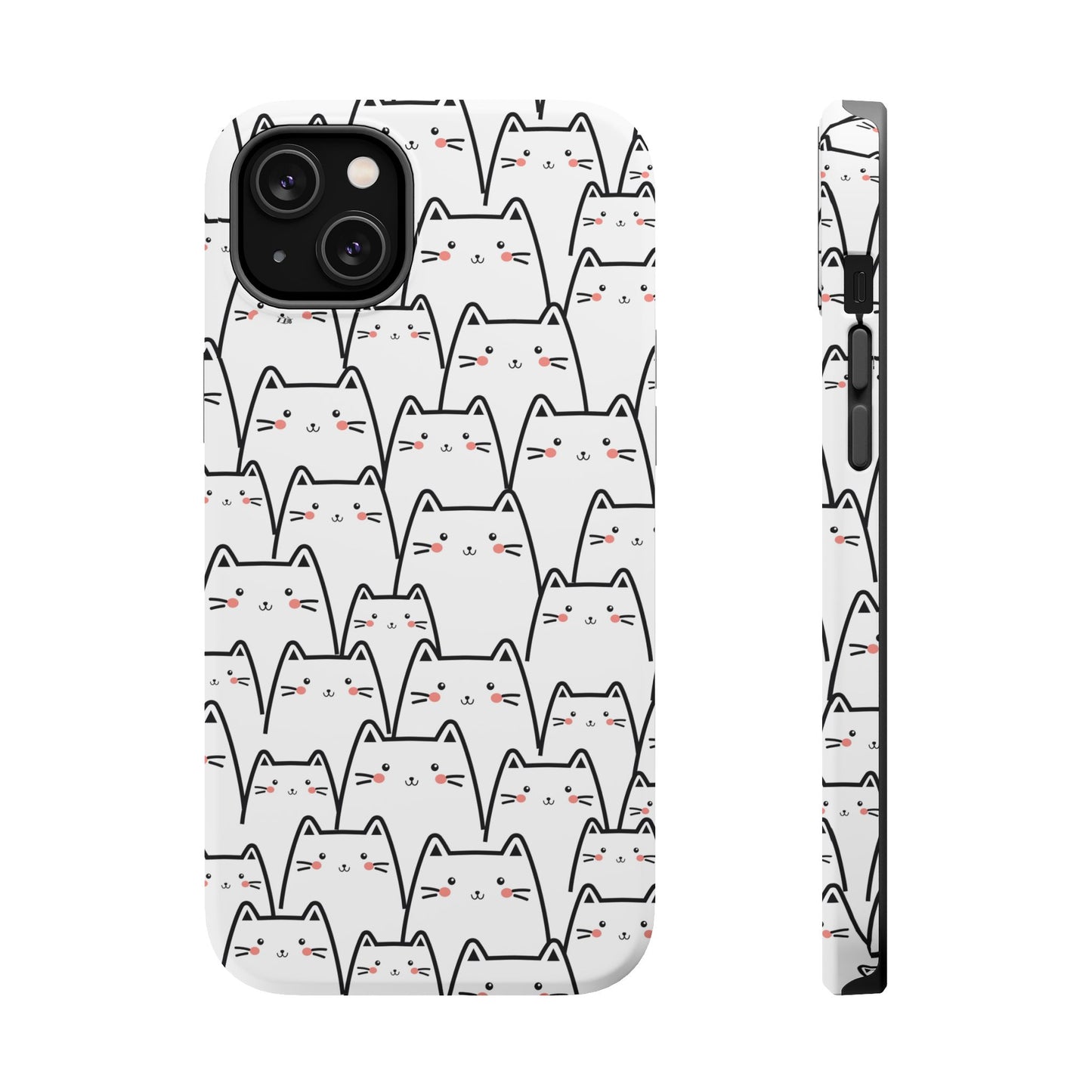 Kawaii Cat Crowd MagSafe® Tough iPhone Case