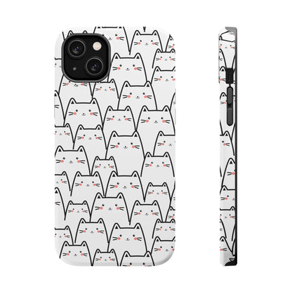Kawaii Cat Crowd MagSafe® Tough iPhone Case