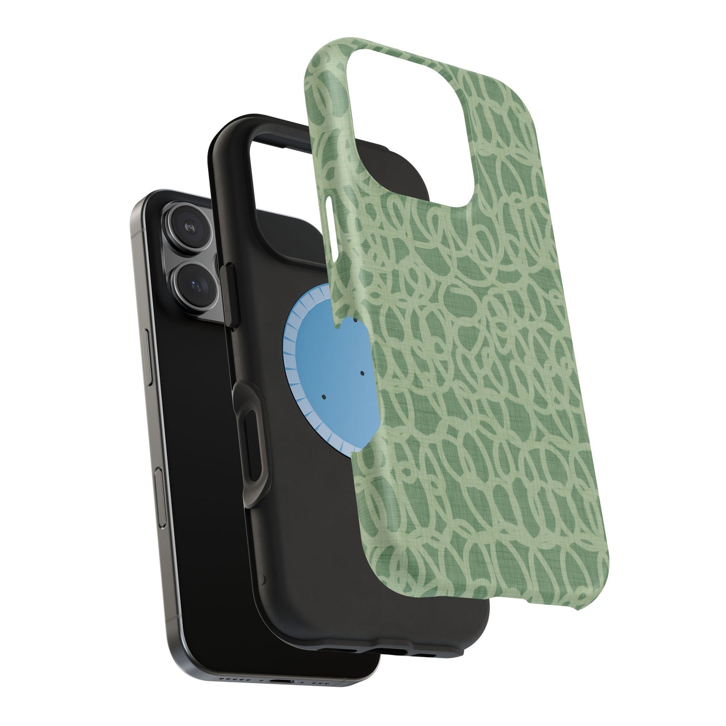Sage Green Scribble Loops MagSafe® iPhone Tough Case