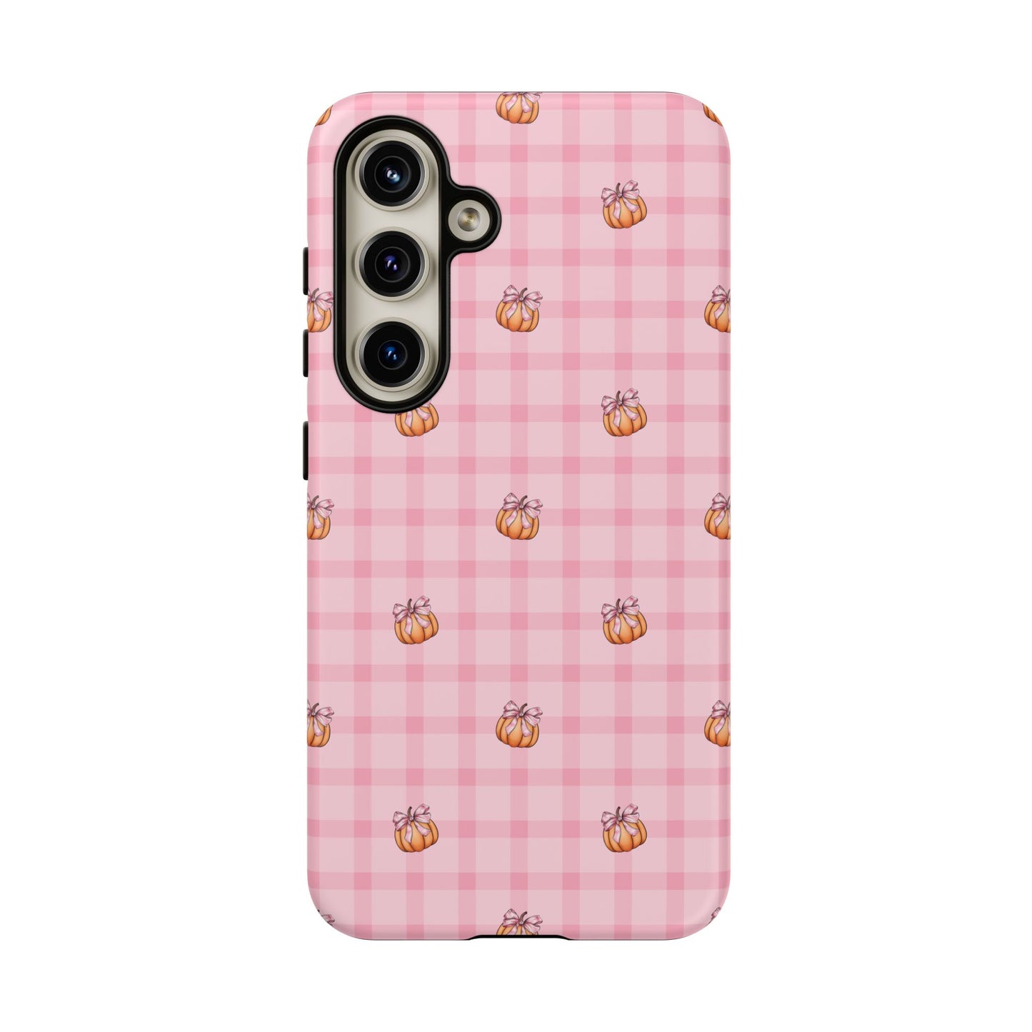 Pink Gingham Pumpkins Samsung Galaxy Tough Case