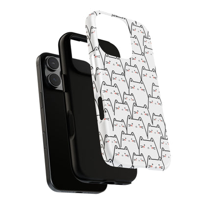 Kawaii Cat Crowd Tough iPhone Case