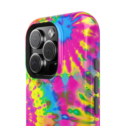Neon Tie-Dye Burst MagSafe® Tough iPhone Case