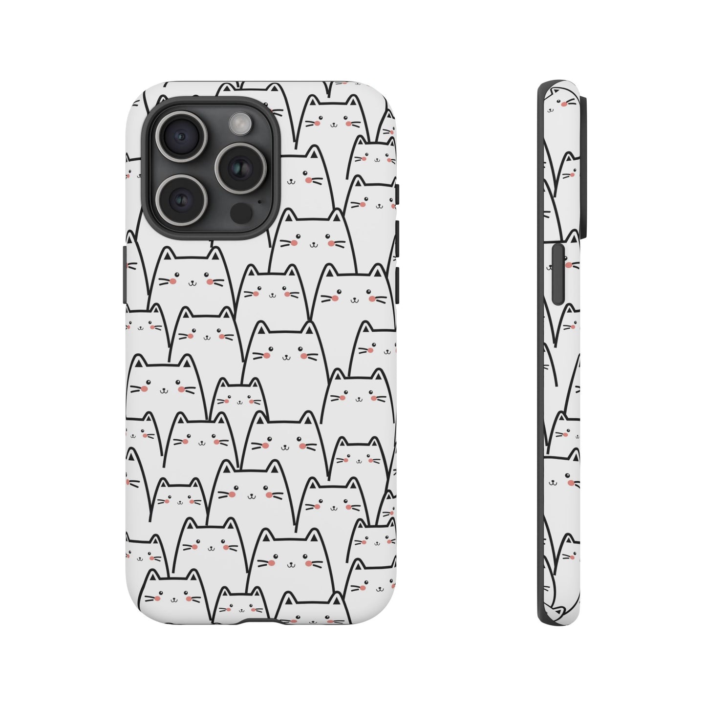 Kawaii Cat Crowd Tough iPhone Case