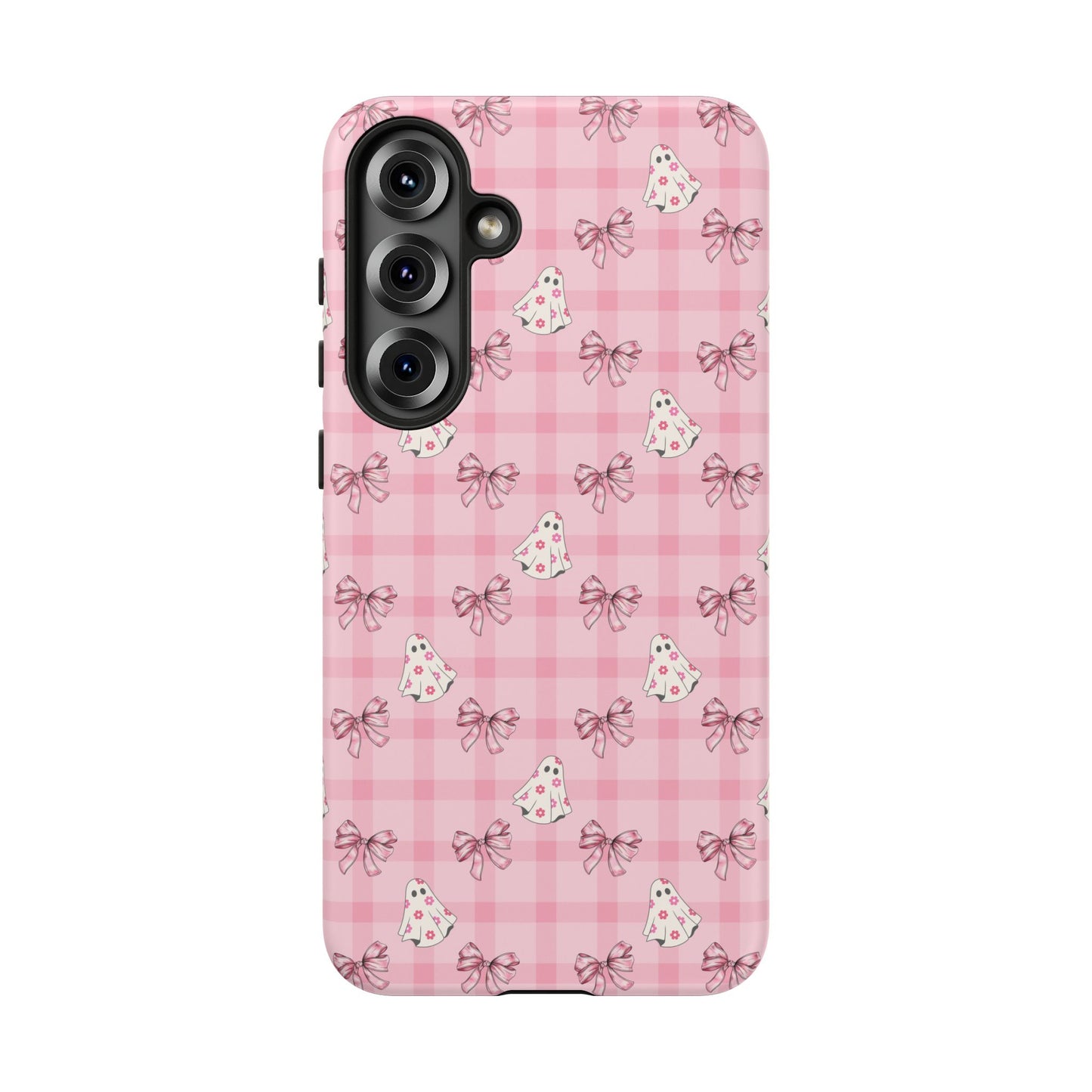 Pink Gingham Ghosts & Bows Samsung Galaxy Tough Case