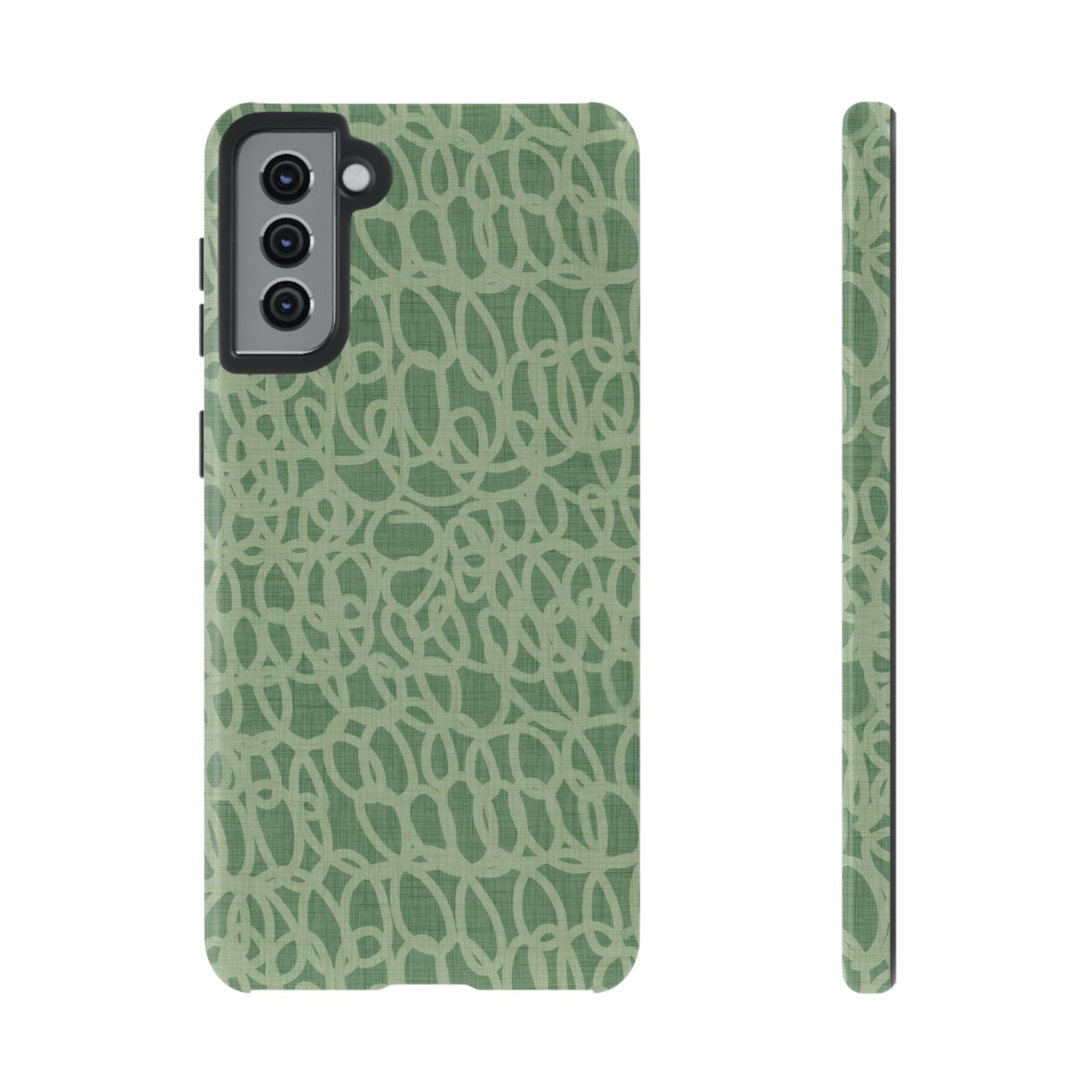 Sage Green Scribble Loops Samsung Galaxy Tough Case