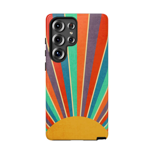 Retro Rainbow Sunburst Samsung Galaxy Tough Case