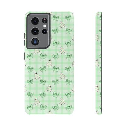 Green Gingham Ghosts & Bows Samsung Galaxy Tough Case