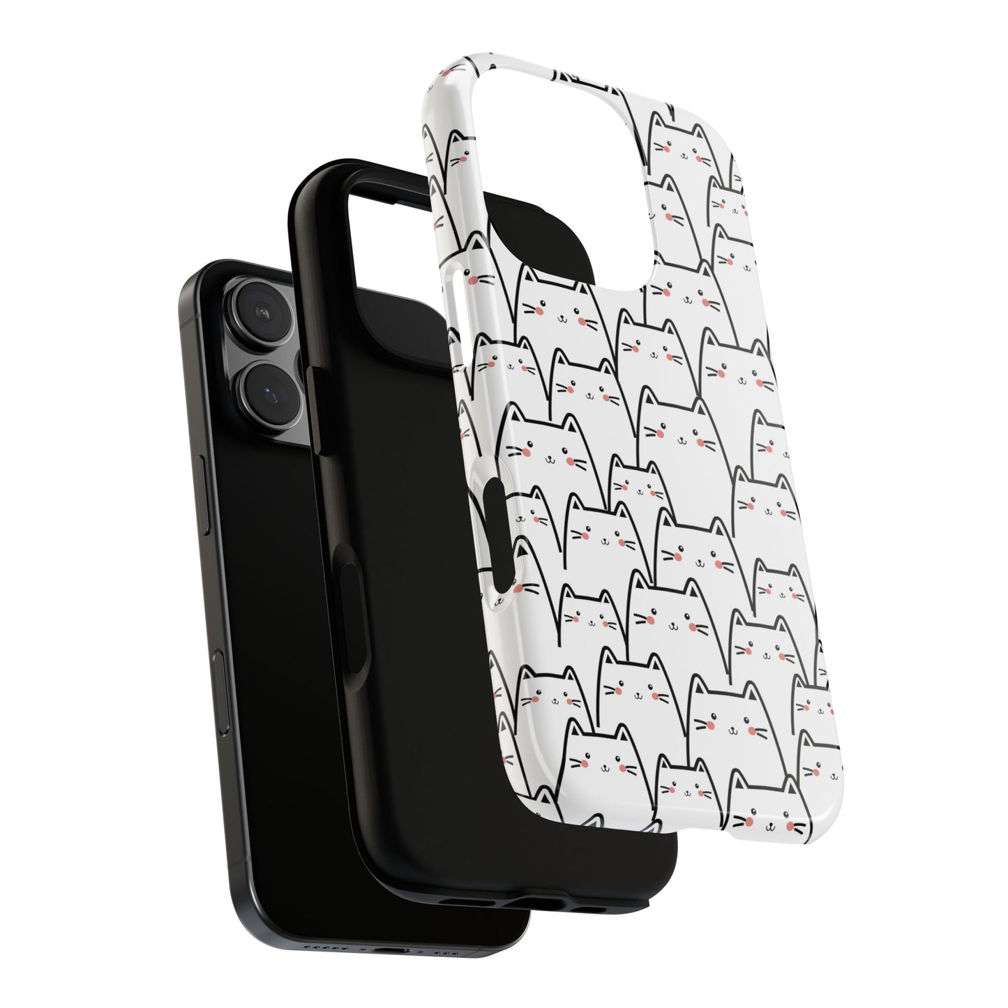 Kawaii Cat Crowd Tough iPhone Case