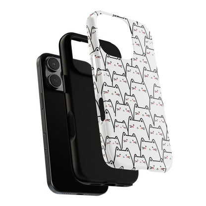 Kawaii Cat Crowd Tough iPhone Case