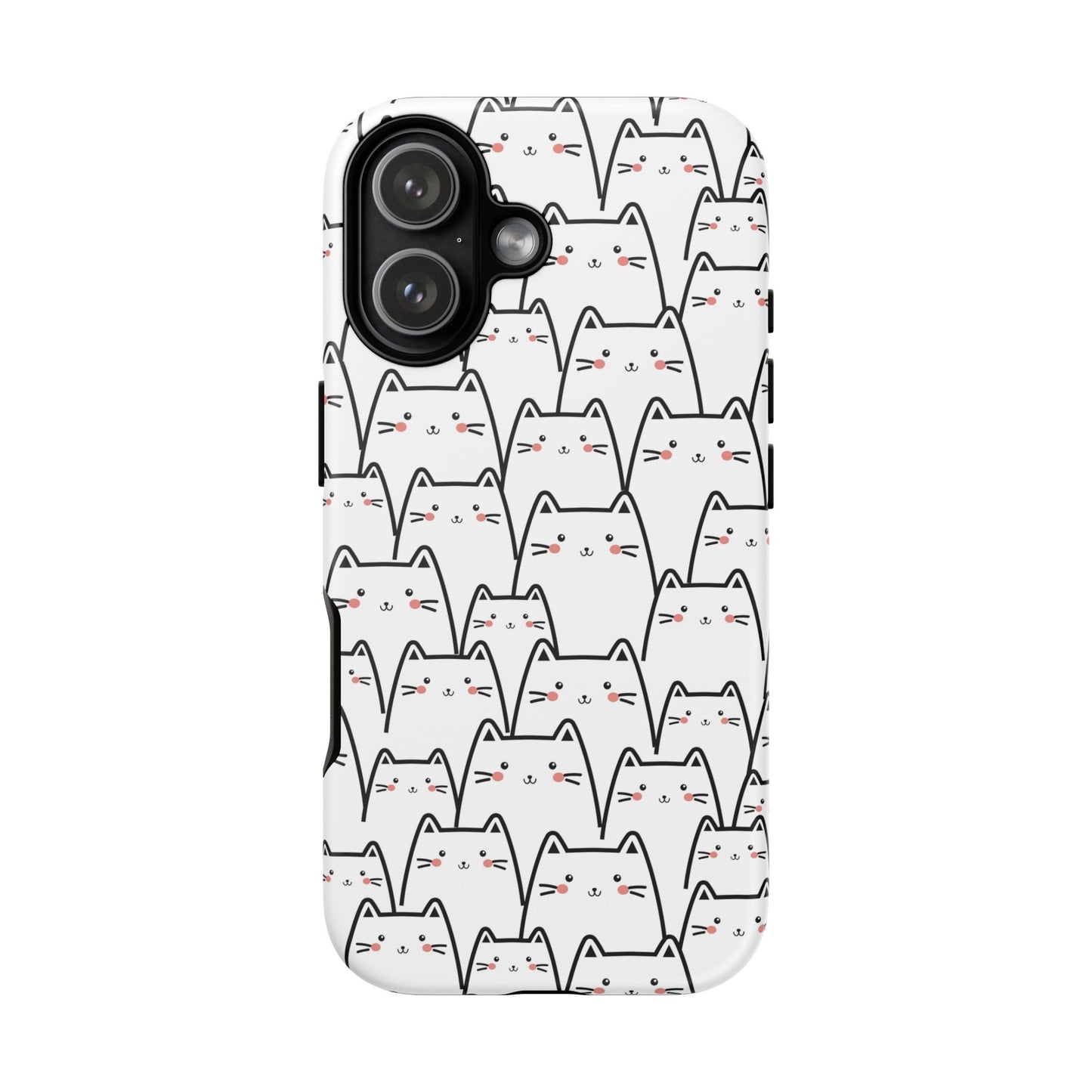 Kawaii Cat Crowd Tough iPhone Case