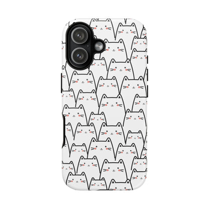 Kawaii Cat Crowd Tough iPhone Case