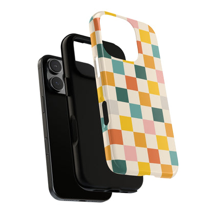 Retro 70s Gingham iPhone Tough Case