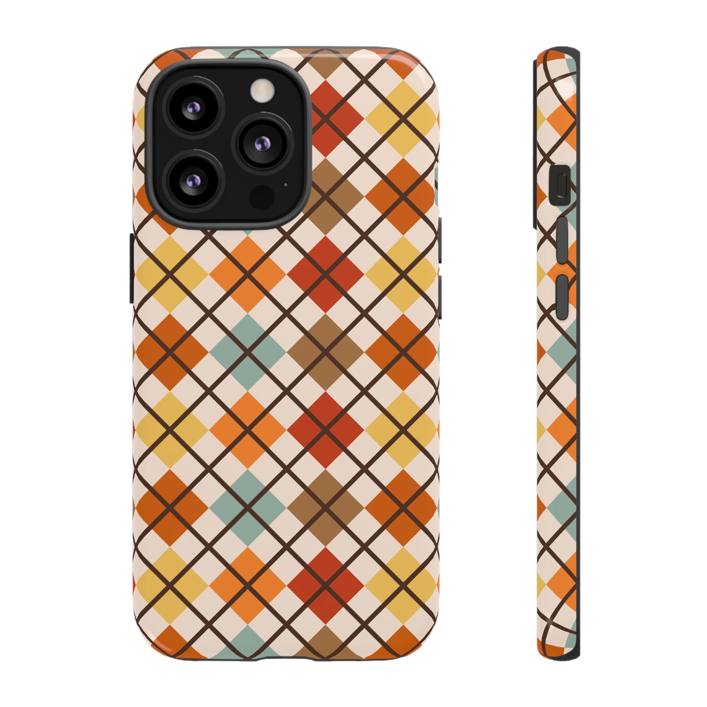 Autumn Argyle Tough iPhone Case