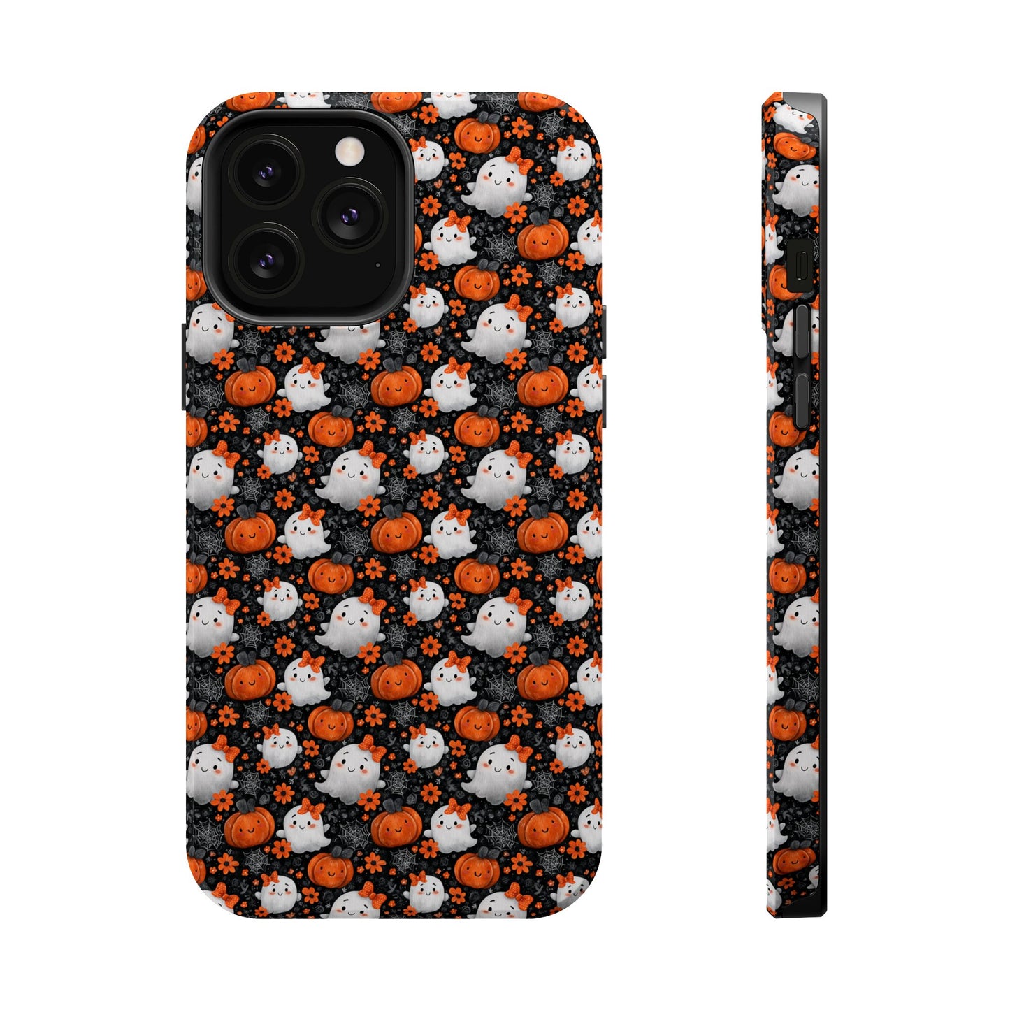 Cute Kawaii Lady Ghosts & Pumpkins MagSafe® iPhone Tough Case