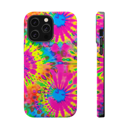 Neon Tie-Dye Burst MagSafe® Tough iPhone Case