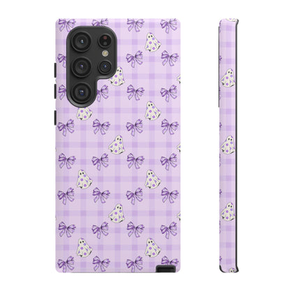 Purple Gingham Ghosts & Bows Samsung Galaxy Tough Case
