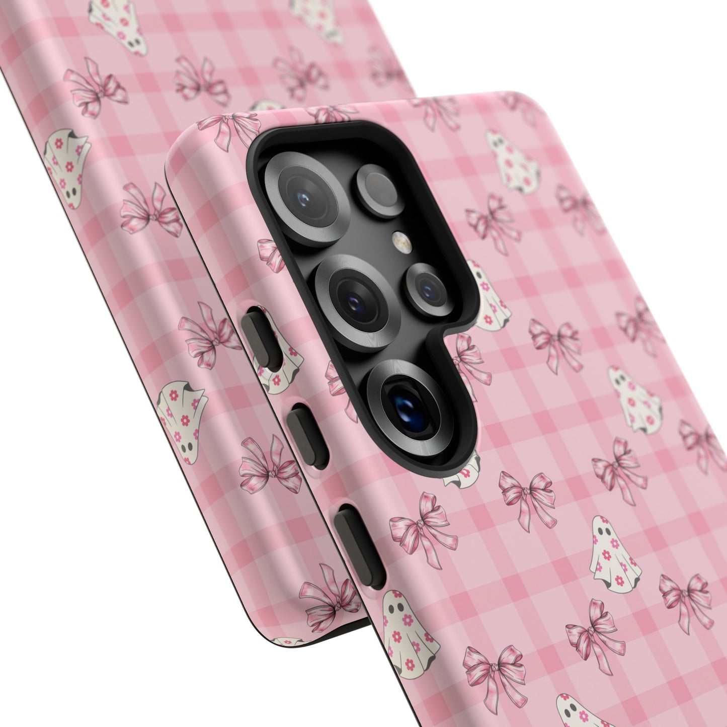 Pink Gingham Ghosts & Bows Samsung Galaxy Tough Case